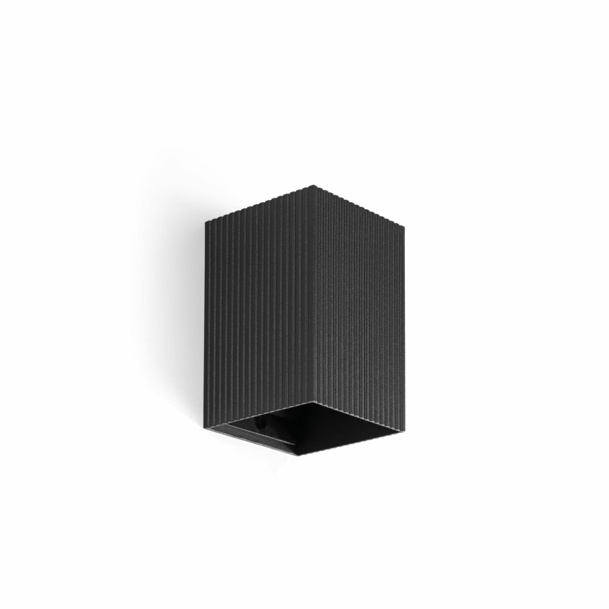 FARO 40535 - Wandleuchte SOLE 1xGU10/8W/230V schwarz gewellt eckig
