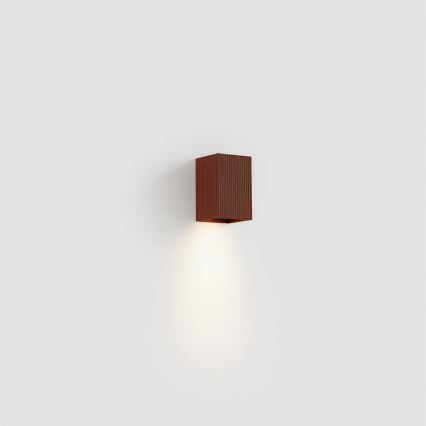 FARO 40537 - Wandleuchte SOLE 1xGU10/8W/230V ziegelrot gewellt eckig