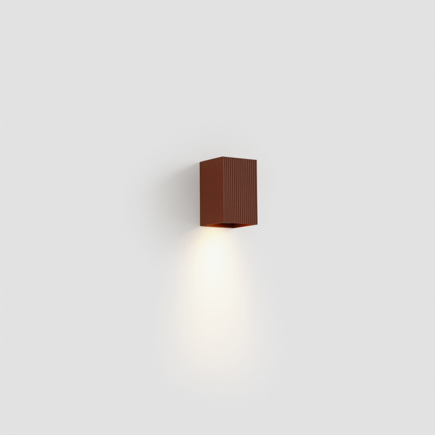 FARO 40537 - Wandleuchte SOLE 1xGU10/8W/230V ziegelrot gewellt eckig