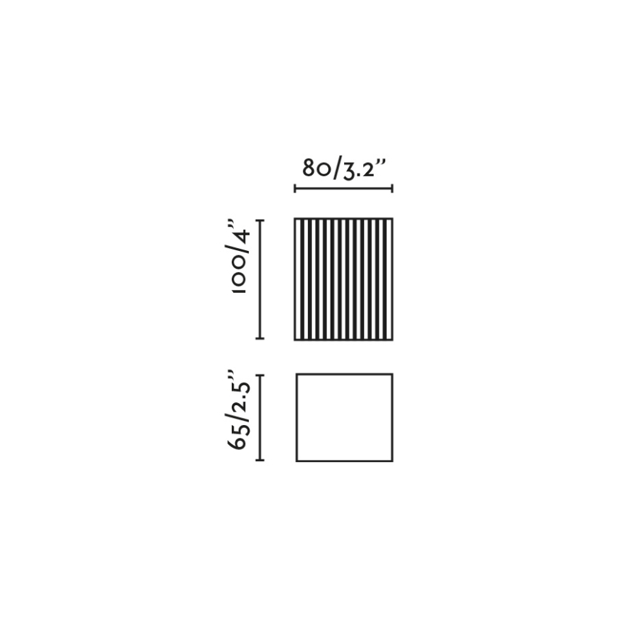FARO 40537 - Wandleuchte SOLE 1xGU10/8W/230V ziegelrot gewellt eckig