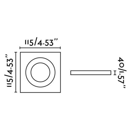 FARO 43402 - Rahmen für Einbaulicht ARGÓN weiß