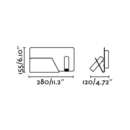 FARO 62124 - LED-Wandstrahler SUAU LED/3W/230V USB weiß