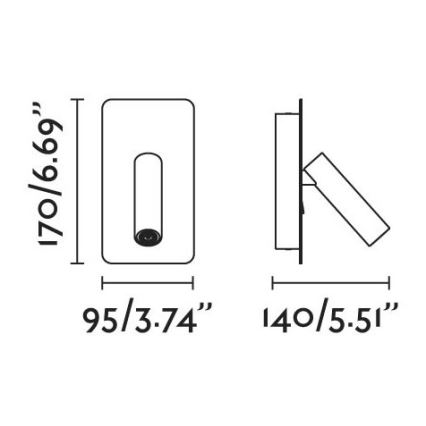 FARO 62126 - LED-Wandstrahler SUAU LED/3W/230V mattchrom