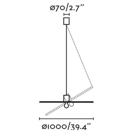 FARO 68590-70 - Hängeleuchte COSTAS 1xE27/15W/230V d. 100 cm schwarz/Ratan