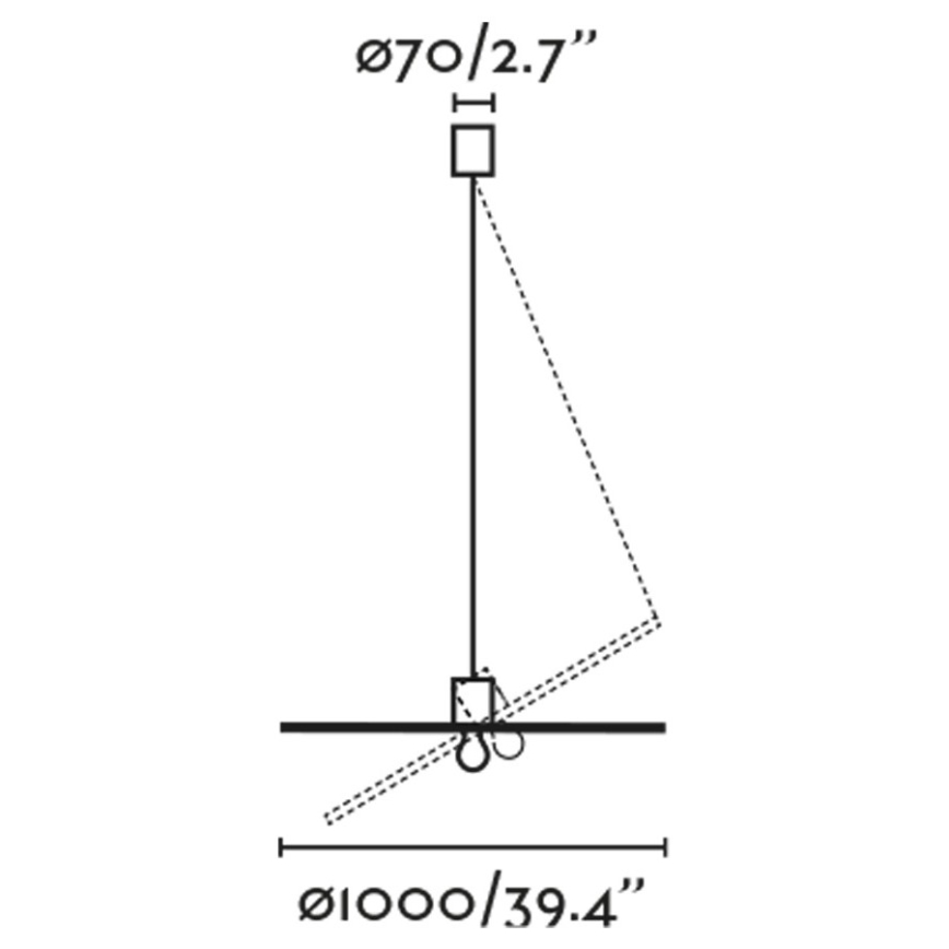 FARO 68590-70 - Hängeleuchte COSTAS 1xE27/15W/230V d. 100 cm schwarz/Ratan