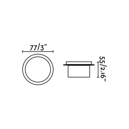 FARO 70265 - LED Badezimmereinbauleuchte GALO LED/3W/230V IP54