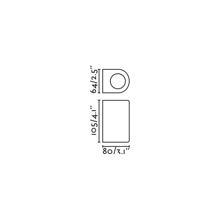 FARO 70322 - Außenwandleuchte ESTELA 1xGU10/5W/230V IP65 schwarz