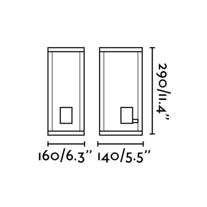 FARO 70773 - Außenwandleuchte NALA 1xE27/15W/230V IP54