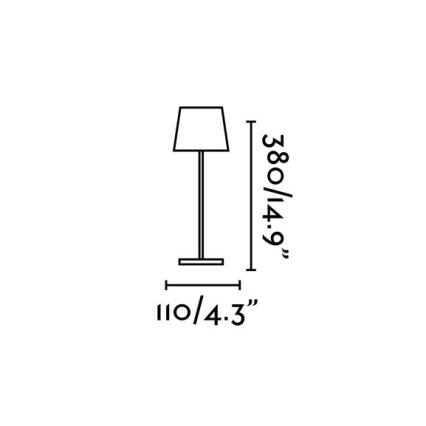 FARO 70776 - Dimmbare LED-Tischleuchte mit Touch-Funktion für Außenbereich TOC LED/2,2W/230V IP54