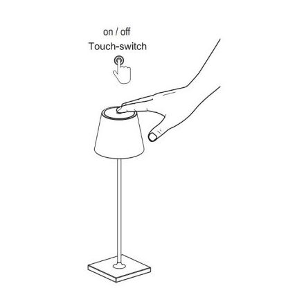 FARO 70778 - LED Außen-Touch-Tischlampe TOC LED/2,2W/230V IP54
