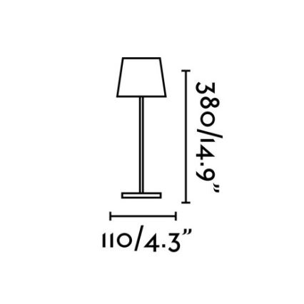 FARO 70778 - LED Außen-Touch-Tischlampe TOC LED/2,2W/230V IP54