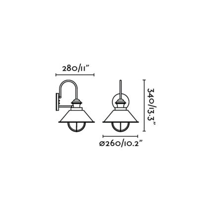 FARO 71128 - Außenwandleuchte NAUTICA 1xE27/11W/230V