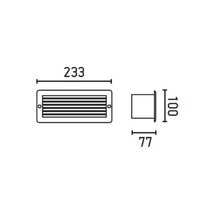 FARO 71480 - Außen Wandbeleuchtung ESCA 1xE27/40W/100-240V IP44