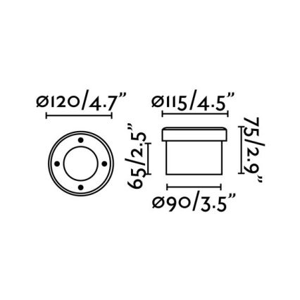 FARO 71495 - LED-Einfahrtsleuchte für den Außenbereich LIO 1xGX53/6W/230V IK08 IP67
