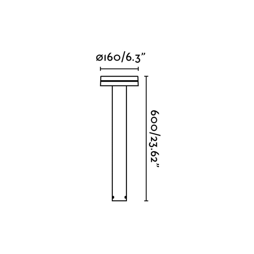 FARO 71948 - LED-Außenleuchte ESPOT LED/9W/230V 2200/2700/3200/4000K IK07 IP65 60 cm anthrazit
