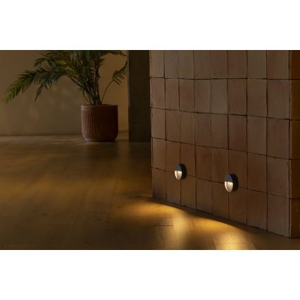 FARO 71960 - LED-Treppenleuchte DUNE LED/3W/230V 2200/2700/3200/4000K IP65 Anthrazit rund