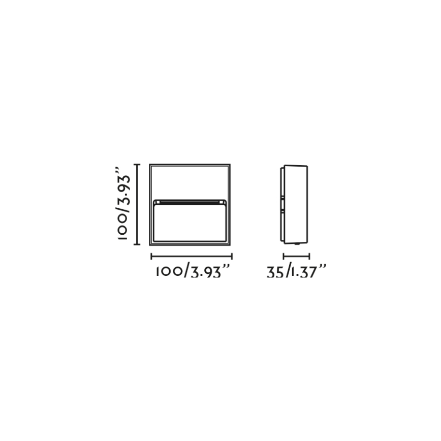 FARO 71963 - DUNE LED-Treppenleuchte LED/3W/230V 2200/2700/3200/4000K IP65 Anthrazit quadratisch