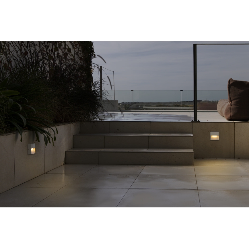 FARO 71964 - LED-Treppenleuchte DUNE LED/3W/230V 2200/2700/3200/4000K IP65 weiß quadratisch