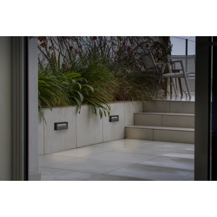 FARO 71966 - LED-Treppenleuchte DUNE LED/6W/230V 2200/2700/3200/4000K IP65 anthrazit rechteckig