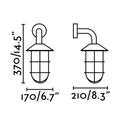 FARO 73695 - Außen Wandbeleuchtung HONEY 1xE27/15W/230V IP54