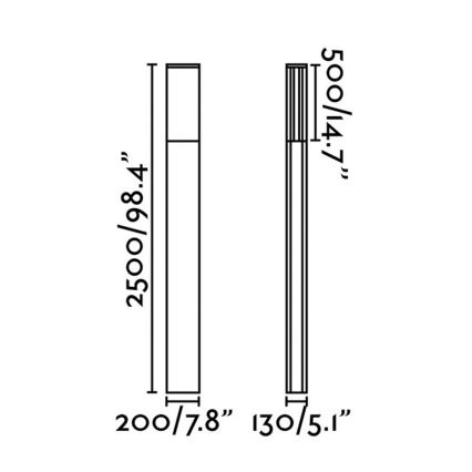 FARO 74444E - Außenlampe DATNA 2G11/36W/230V IP65