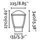 FARO 75001 - Außenlampe WILMA 1xE27/100W/230V IP44