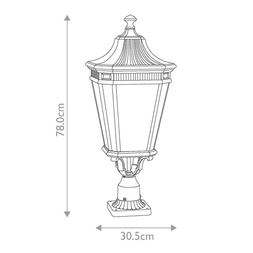 Feiss - Außenlampe COTSWOLD LANE 3xE14/60W/230V IP44 schwarz