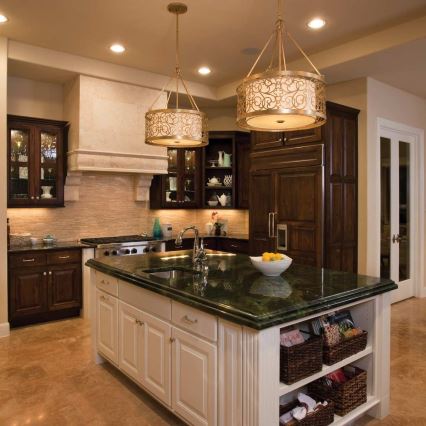 Feiss - Deckenleuchte ARABESQUE mit Stange 4xE27/60W/230V, gold