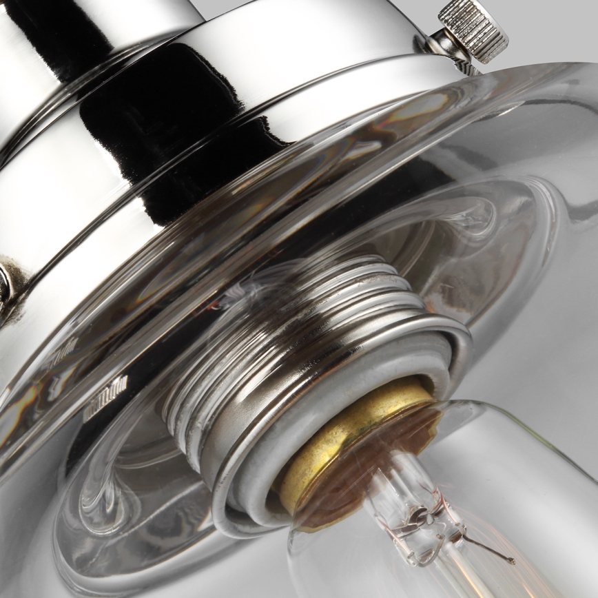 Feiss - Hängeleuchte BASKIN 1xE27/60W/230V glänzendes Chrom