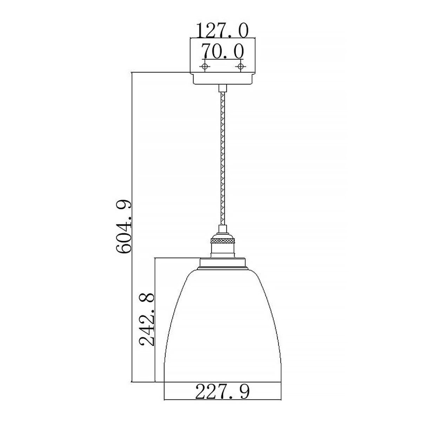 Feiss - Hängeleuchte BASKIN 1xE27/60W/230V glänzendes Chrom