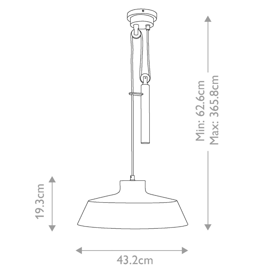 Feiss - Hängeleuchte CANDOR 1xE27/60W/230V