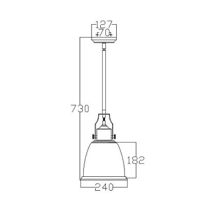 Feiss - Deckenleuchte an Stange HOBSON 1xE27/60W/230V bronzen