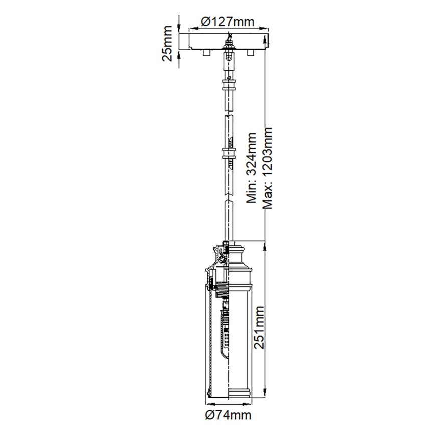 Feiss - LED-Deckenleuchte für Badezimmer an Stange PAYNE 1xG9/3W/230V IP44