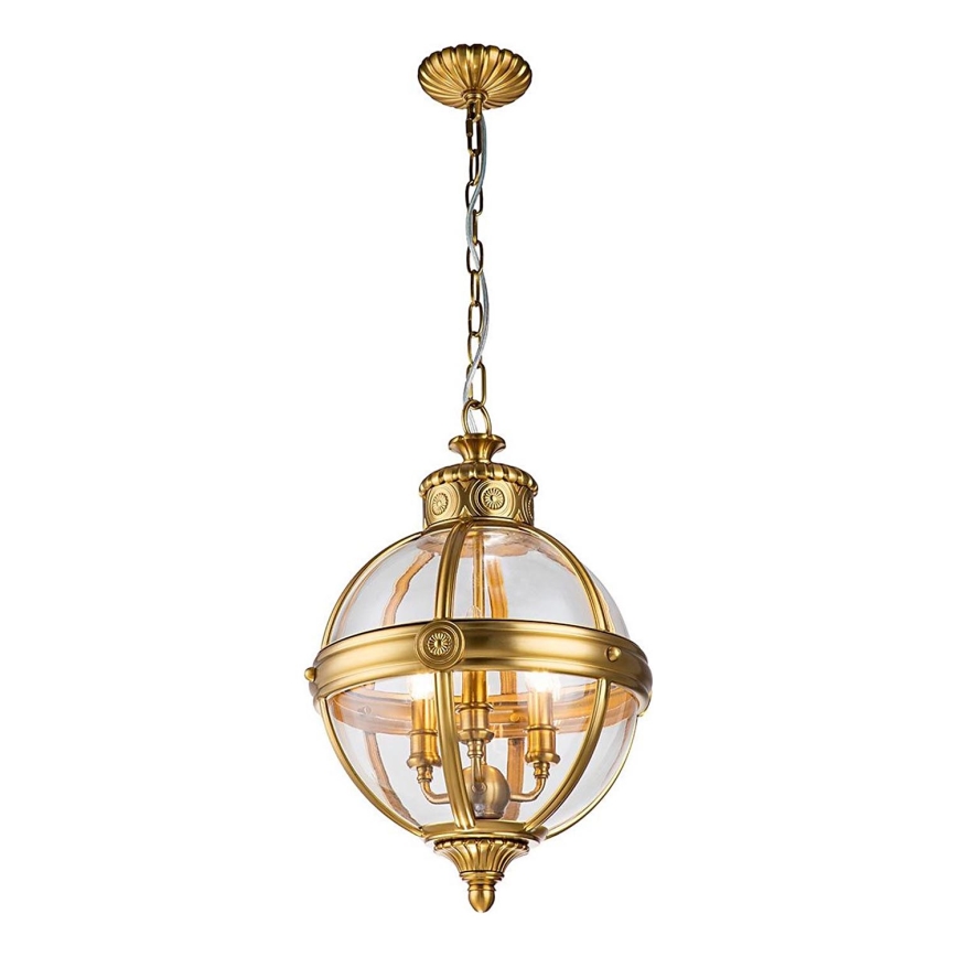 Feiss - Kronleuchter an Kette ADAMS 3xE14/60W/230V golden