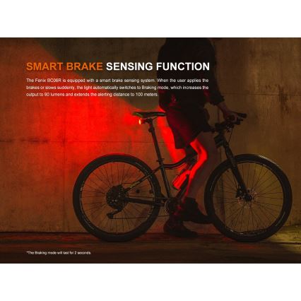 Fenix BC06R - Dimmbares, aufladbares LED-Fahrradlicht LED/USB IP66 90 lm 24,5 h 560 mAh