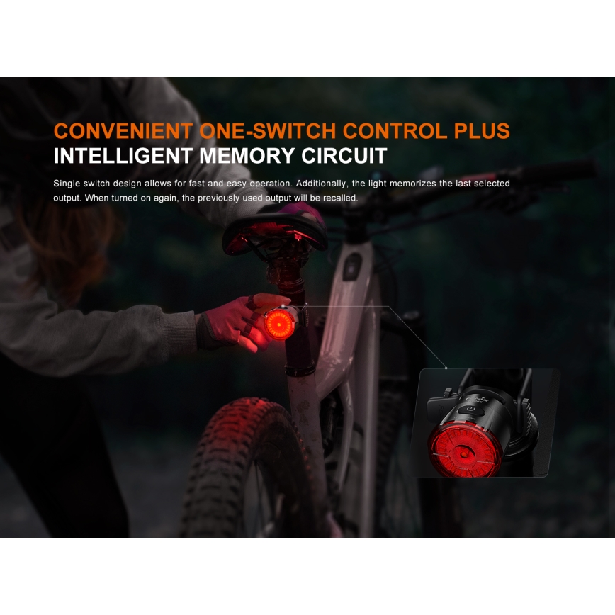Fenix BC06R - Dimmbares, aufladbares LED-Fahrradlicht LED/USB IP66 90 lm 24,5 h 560 mAh