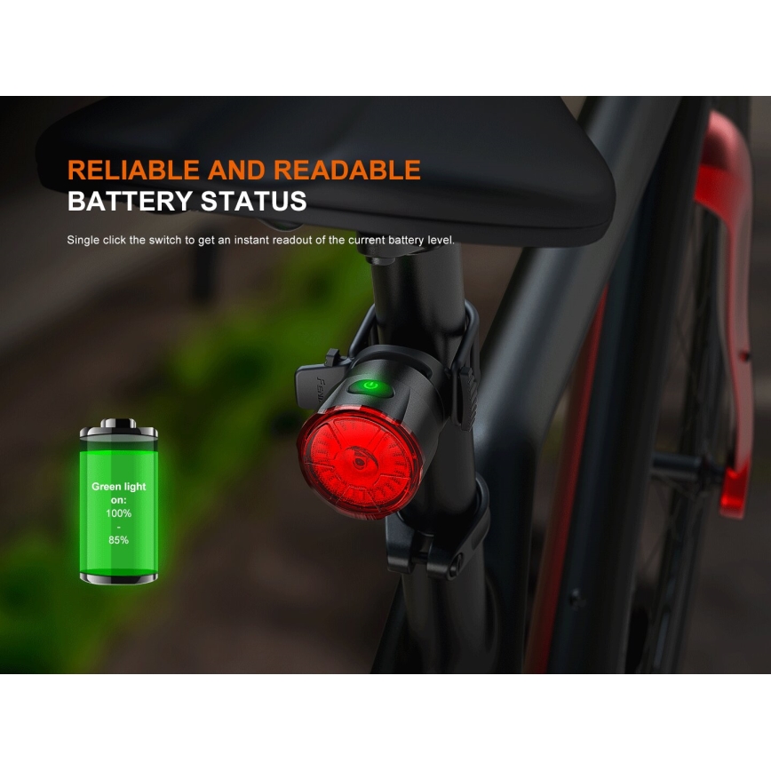 Fenix BC06R - Dimmbares, aufladbares LED-Fahrradlicht LED/USB IP66 90 lm 24,5 h 560 mAh