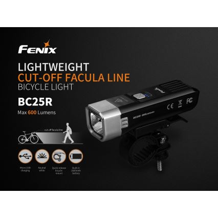 Fenix BC25R - LED Wiederaufladbare Fahrradlampe LED/USB IP66^