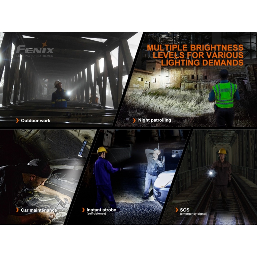 Fenix C7 - dimmbare, wiederaufladbare LED-Taschenlampe LED/1x21700 IP68 3000 lm 68 h