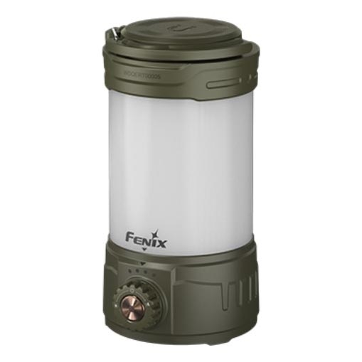 Fenix CL26RPROOLI - Tragbare, aufladbare LED-Leuchte mit Dimm-Funktion LED/USB IP66 650 glänzend 408 h 5000 mAh grün