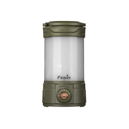 Fenix CL26RPROOLI - Tragbare, aufladbare LED-Leuchte mit Dimm-Funktion LED/USB IP66 650 glänzend 408 h 5000 mAh grün