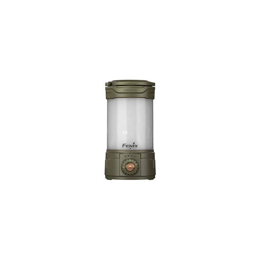 Fenix CL26RPROOLI - Tragbare, aufladbare LED-Leuchte mit Dimm-Funktion LED/USB IP66 650 glänzend 408 h 5000 mAh grün