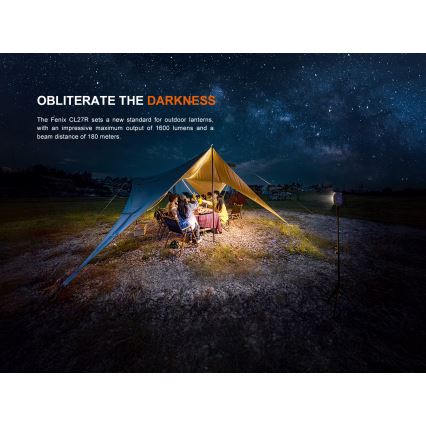 Fenix CL27RGRE - Dimmbare, aufladbare LED-Leuchte LED/USB IP66 1600 glänzend 285 h 5000 mAh