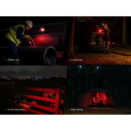 Fenix CL27RGRE - Dimmbare, aufladbare LED-Leuchte LED/USB IP66 1600 glänzend 285 h 5000 mAh