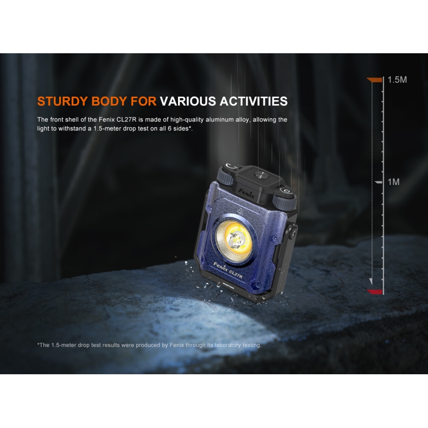 Fenix CL27RGRE - Dimmbare, aufladbare LED-Leuchte LED/USB IP66 1600 glänzend 285 h 5000 mAh