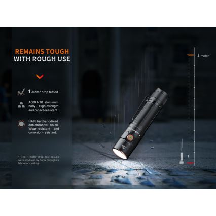 Fenix E35RSETAODS - Dimmbare, aufladbare LED-Taschenlampe LED/USB IP68 3100 lm 69 h 5000 mAh + diffuser 26,5mm