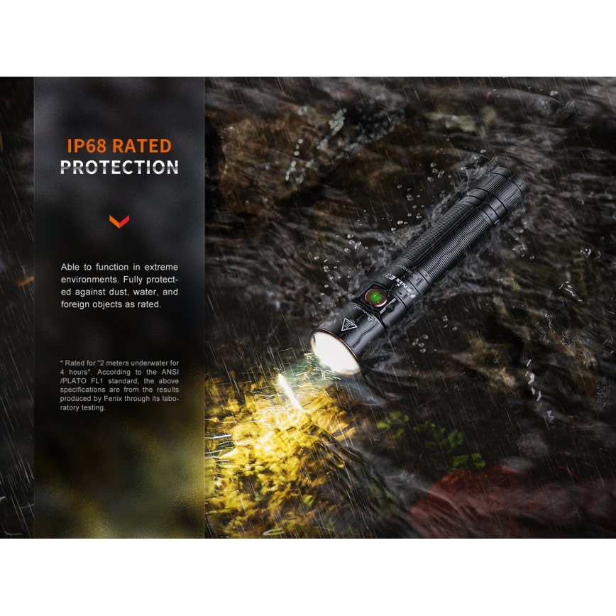 Fenix E35RSETAODS - Dimmbare, aufladbare LED-Taschenlampe LED/USB IP68 3100 lm 69 h 5000 mAh + diffuser 26,5mm