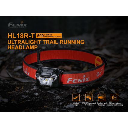 Fenix HL18RTRAIL - LED Wiederaufladbare Stirnlampe LED/3xAAA IP66