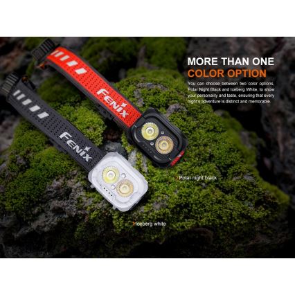 Fenix HL18RTV20BLC - Dimmbare, aufladbare LED-Stirnlampe LED/USB/3xAAA IP66 800 lm 160 h 1900 mAh schwarz/orange