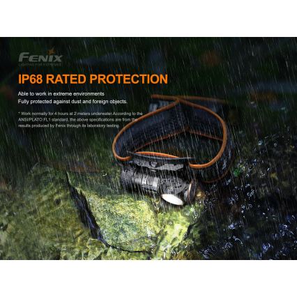 Fenix HM51RV20 - LED Stirnlampe Wiederaufladbar 3xLED/1xCR123A/USB IP68 700 lm 120 h 700 m